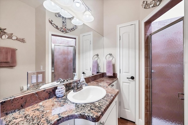 14810 Ingraham Blvd, Port Charlotte, FL 33981 - full bathroom featuring a stall shower and vanity