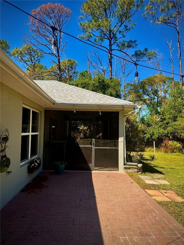 exterior space with a sunroom