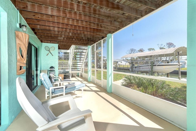 view of sunroom