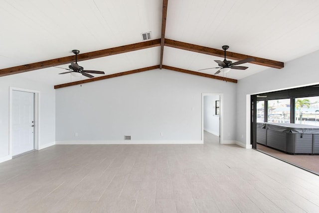 5266 Cooper Ter, Port Charlotte, FL 33981 - unfurnished living room featuring ceiling fan and light wood-style flooring