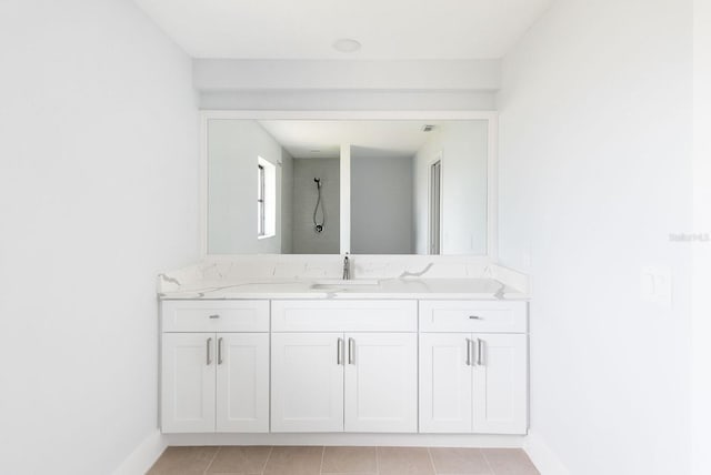 5266 Cooper Ter, Port Charlotte, FL 33981 - full bath featuring vanity, tile patterned floors, and a shower