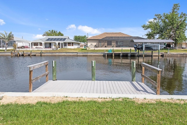 5266 Cooper Ter, Port Charlotte, FL 33981 - dock area featuring a water view and a residential view