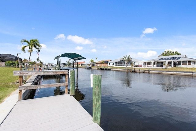5266 Cooper Ter, Port Charlotte, FL 33981 - dock with a water view and a residential view