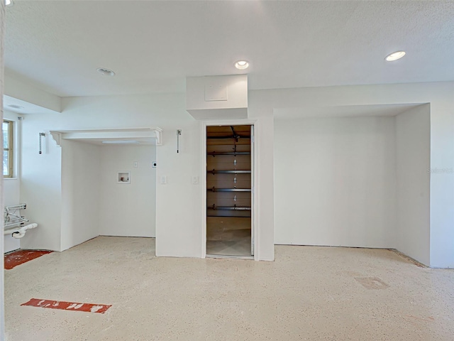 interior space with recessed lighting