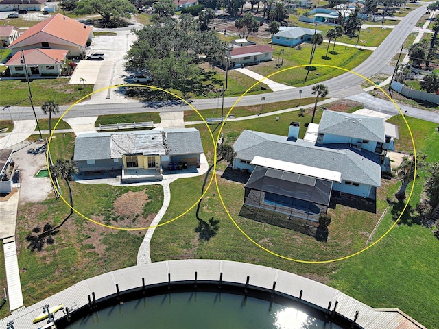drone / aerial view featuring a residential view