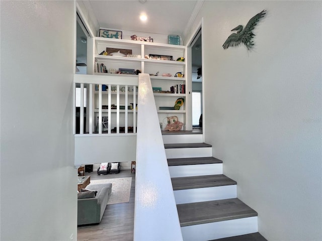 8152 Little Gasparilla Is, Placida, FL 33946 - stairs featuring wood finished floors