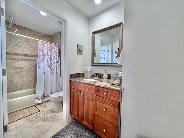 8152 Little Gasparilla Is, Placida, FL 33946 - full bath featuring toilet, shower / bath combo, visible vents, and vanity