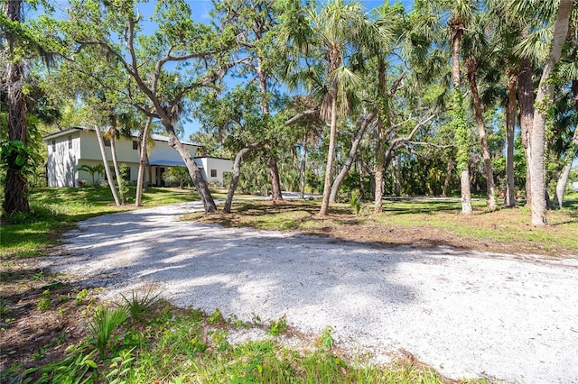exterior space featuring driveway