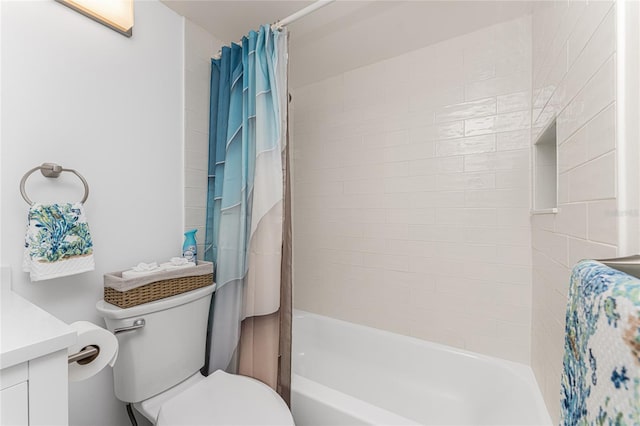 1551 Beach Rd Unit 412, Englewood, FL 34223 - bathroom with vanity, shower / bath combo, and toilet