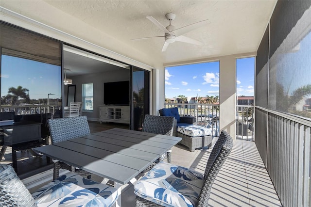 316 Coldeway Dr Unit 29, Punta Gorda, FL 33950 - exterior space featuring ceiling fan and outdoor dining area