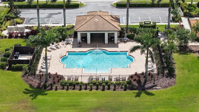 2117 Laurifolia Ct, North Port, FL 34289 - pool with a lawn, fence, and a patio