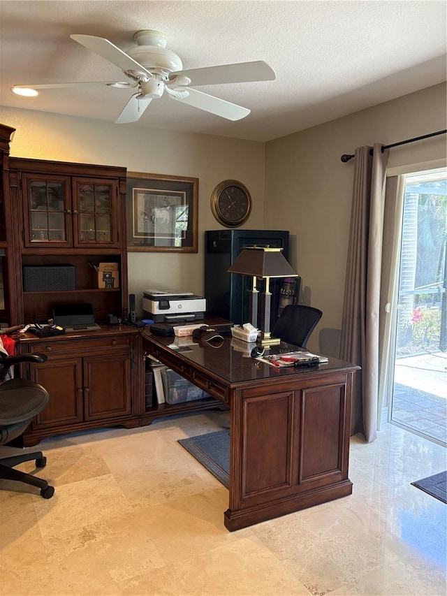 941 Elwood Ave, Englewood, FL 34223 - office with a ceiling fan