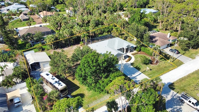 941 Elwood Ave, Englewood, FL 34223 - aerial view of residential area featuring property boundaries highlighted