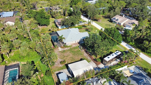 941 Elwood Ave, Englewood, FL 34223 - aerial perspective of suburban area featuring property boundaries highlighted