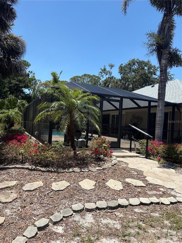 941 Elwood Ave, Englewood, FL 34223 - back of property with glass enclosure