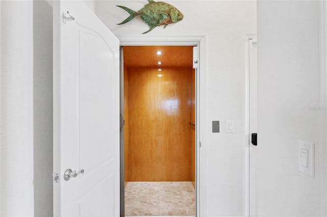 hall featuring elevator