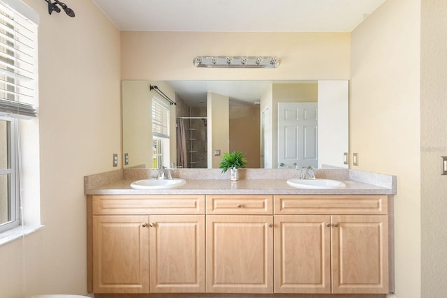 7089 Benson St, Englewood, FL 34224 - full bathroom featuring walk in shower, a sink, and double vanity