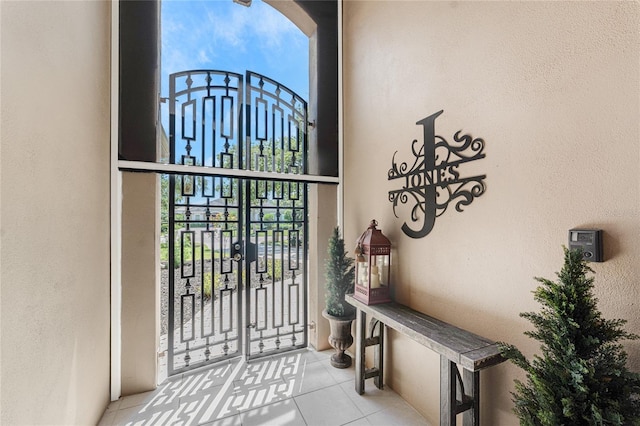 26 Saint Croix Way, Englewood, FL 34223 - foyer entrance featuring a textured wall and tile patterned floors