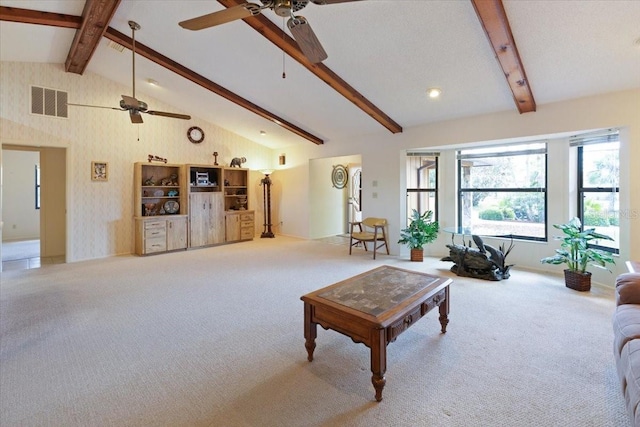 6305 Shalimar St, Port Charlotte, FL 33981 - carpeted living area featuring a ceiling fan