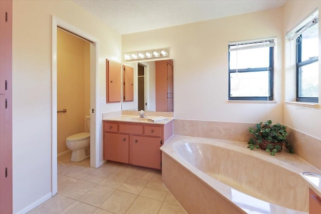 6305 Shalimar St, Port Charlotte, FL 33981 - bathroom with vanity, a bath, and tile patterned floors
