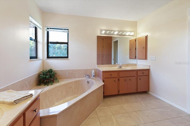 6305 Shalimar St, Port Charlotte, FL 33981 - full bath featuring vanity, a garden tub, and tile patterned floors