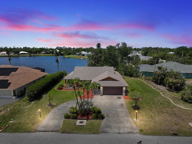 6305 Shalimar St, Port Charlotte, FL 33981 - aerial view at dusk of a water view