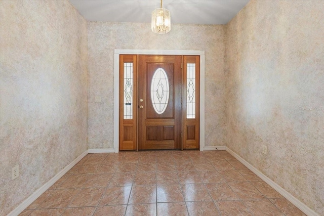 entryway with baseboards