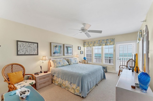 7554 Palm Island Dr S Unit 1822, Placida, FL 33946 - bedroom featuring light carpet and ceiling fan