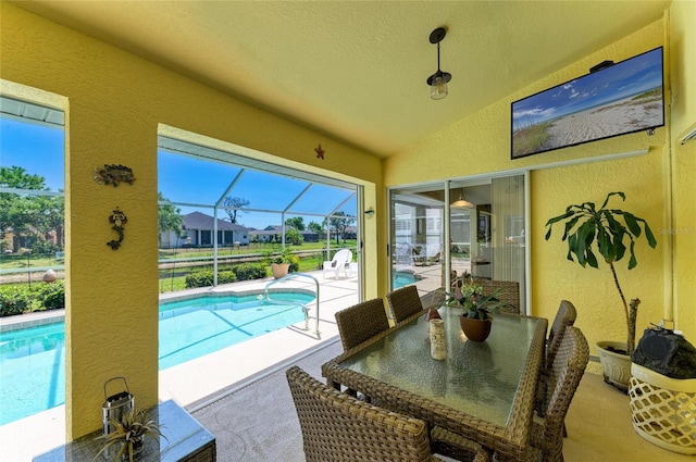 68 Long Meadow Ln, Rotonda West, FL 33947 - exterior space with a lanai and a patio