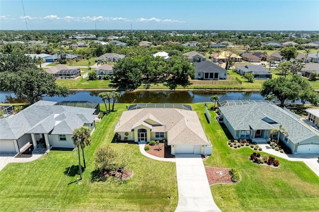 68 Long Meadow Ln, Rotonda West, FL 33947 - birds eye view of property with a water view and a residential view