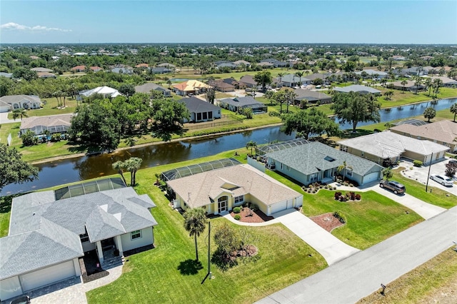 68 Long Meadow Ln, Rotonda West, FL 33947 - drone / aerial view featuring a water view and a residential view