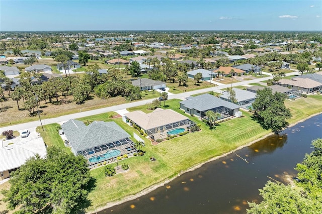 68 Long Meadow Ln, Rotonda West, FL 33947 - bird's eye view featuring a water view and a residential view