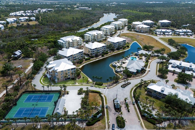 8500 Amberjack Cir Unit 102, Englewood, FL 34224 - drone / aerial view featuring a view of trees and a water view