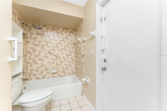 39 Bunker Pl, Rotonda West, FL 33947 - bathroom featuring shower / bathing tub combination, tile patterned flooring, and toilet
