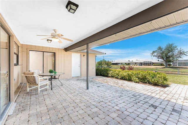 39 Bunker Pl, Rotonda West, FL 33947 - view of patio / terrace featuring outdoor dining space and ceiling fan