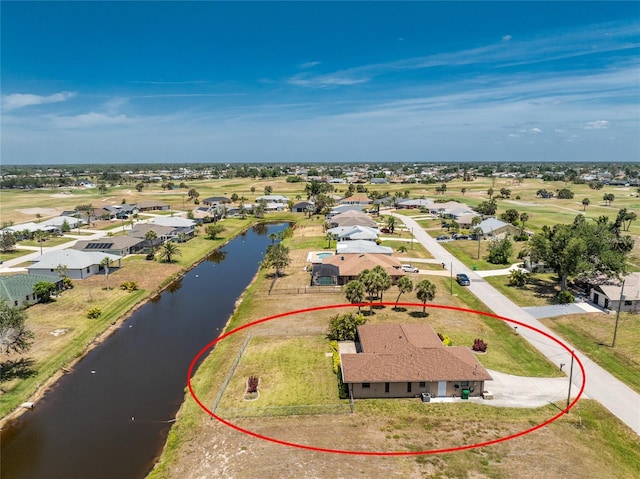 39 Bunker Pl, Rotonda West, FL 33947 - bird's eye view with a residential view and a water view