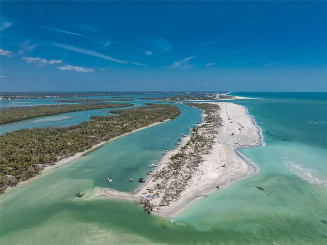 1245 Gulf Blvd, Englewood, FL 34223 - aerial view with a water view and a view of the beach