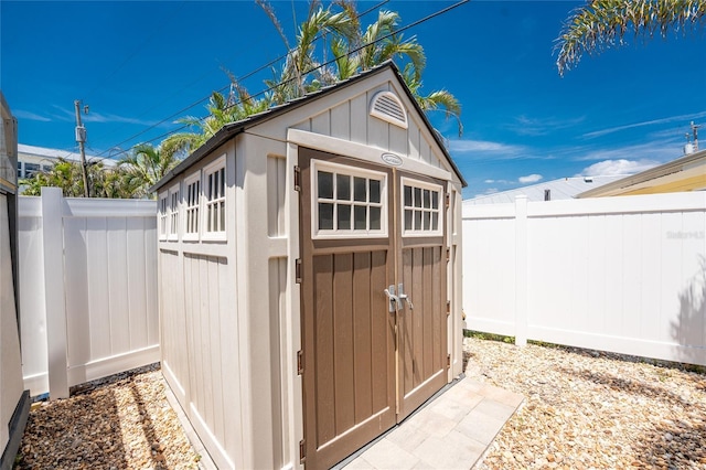 1245 Gulf Blvd, Englewood, FL 34223 - view of shed with a fenced backyard