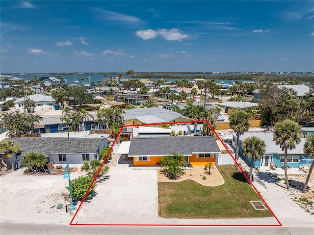 1245 Gulf Blvd, Englewood, FL 34223 - aerial view with a residential view and a water view