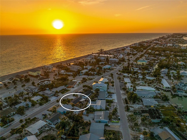 1245 Gulf Blvd, Englewood, FL 34223 - aerial view featuring a water view and a residential view