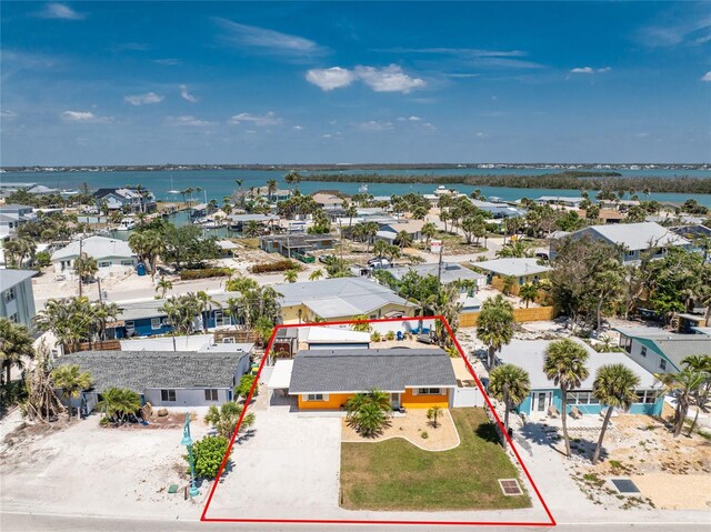 1245 Gulf Blvd, Englewood, FL 34223 - aerial view with a water view and a residential view