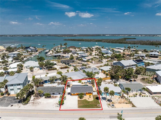 1245 Gulf Blvd, Englewood, FL 34223 - drone / aerial view with a water view and a residential view