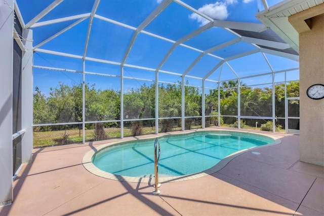 pool featuring a patio and a lanai