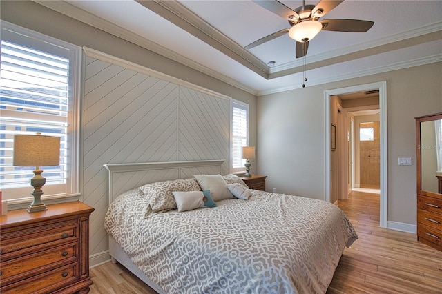 35 Medalist Rd, Rotonda West, FL 33947 - bedroom featuring light wood finished floors, crown molding, and a ceiling fan