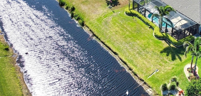 35 Medalist Rd, Rotonda West, FL 33947 - aerial view of a nearby body of water and a pool area