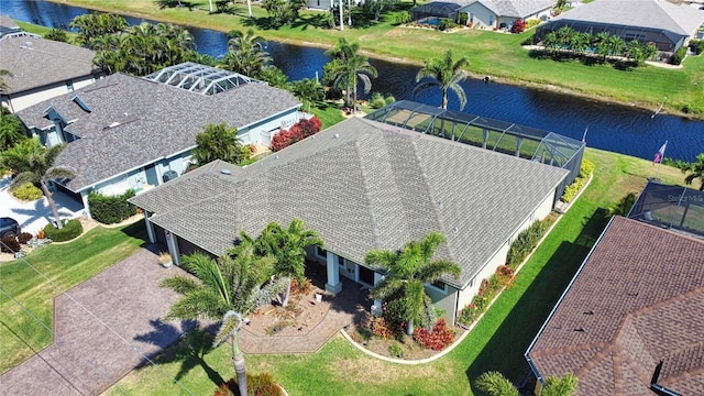 35 Medalist Rd, Rotonda West, FL 33947 - aerial perspective of suburban area with a large body of water