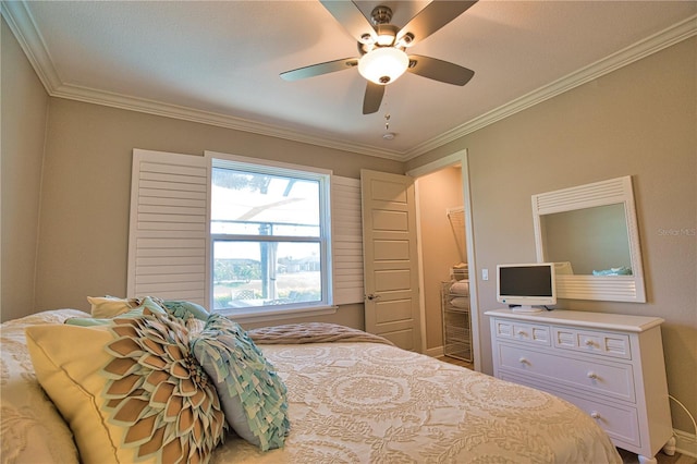 35 Medalist Rd, Rotonda West, FL 33947 - bedroom featuring ornamental molding and ceiling fan