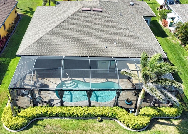 35 Medalist Rd, Rotonda West, FL 33947 - aerial view of property and surrounding area with a pool area
