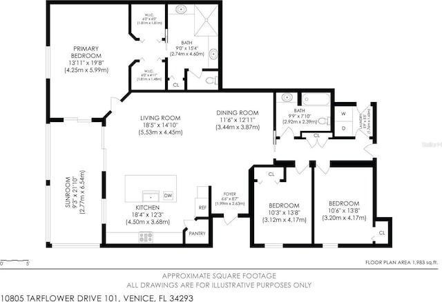 10805 Tarflower Dr Unit 101, Venice, FL 34293 - floor plan / room layout