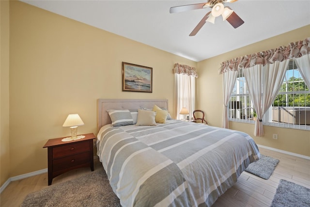 4004 Landor Ct, Venice, FL 34293 - bedroom featuring wood finished floors, baseboards, and ceiling fan